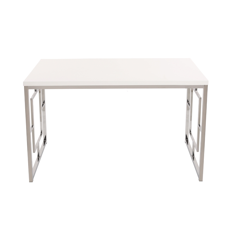 Modern Contemporary Glossy Writing Desk In White