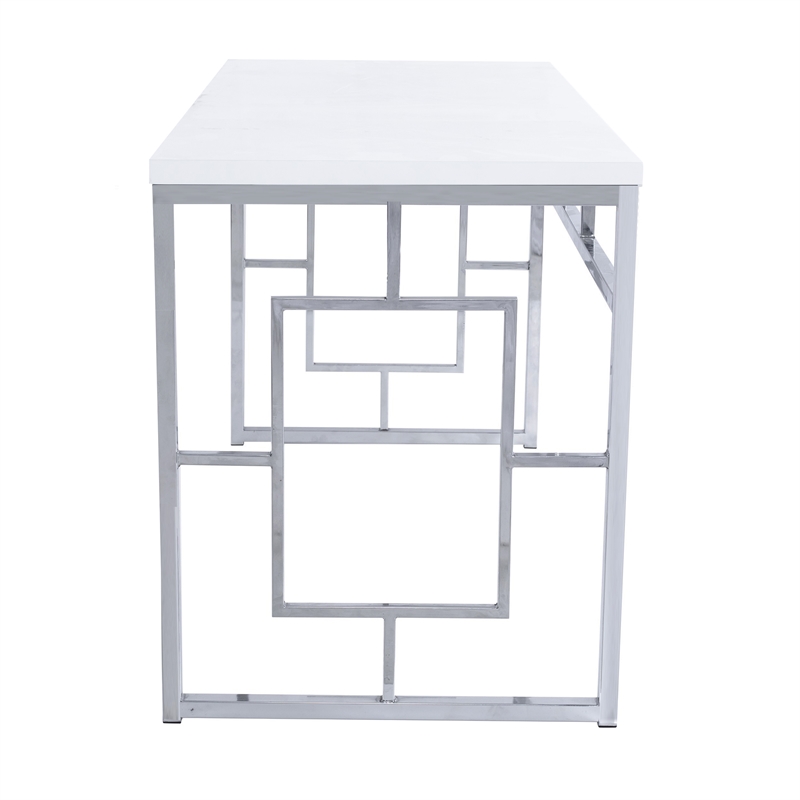 Modern Contemporary Glossy Writing Desk In White