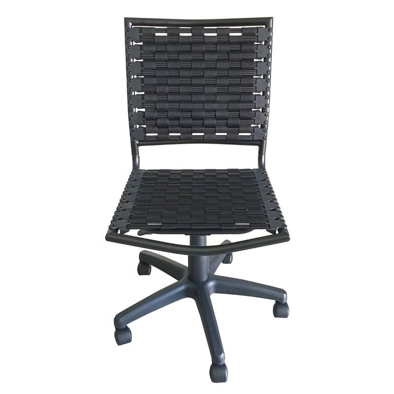 Armless Bungee Task Chair Comfort In Black Color