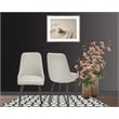 Oslo Mid Century Upholstery Dining Chair In Beige Set of 2