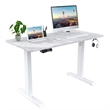 Electric Power Adjustable Height Standing Desk In White