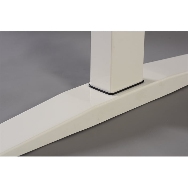 Adjustable Height Standing Office Desk  MDF Melamine Top In White Color