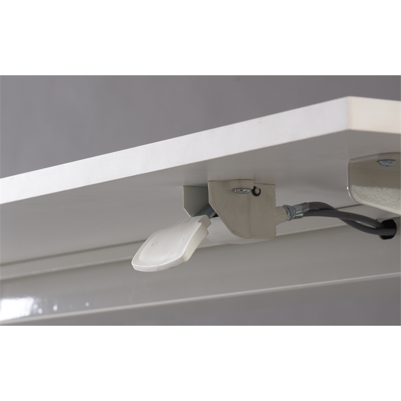 Adjustable Height Standing Office Desk  MDF Melamine Top In White Color