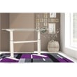 Adjustable Height Standing Office Desk  MDF Melamine Top In White Color