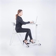 Adjustable Height Standing Office Small Desk In White Color