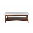 Luca Mid- Century Coffee Table Sintered Stone & Wooden Frame