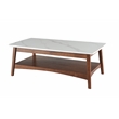 Luca Mid- Century Coffee Table Sintered Stone & Wooden Frame