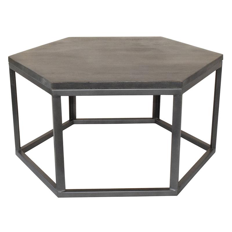 Crestview Collection Wood Hexagon Coffee Table In Gray Cvfnr427 - Gray Wood Hexagon Coffee Table Crestview Collection Wood Hexagon Coffee Table In Gray Cvfnr427 - Gray Wood Hexagon Coffee Table