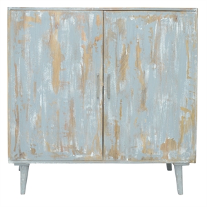 crestview collection 2-door bengal manor wood cabinet in distressed gray