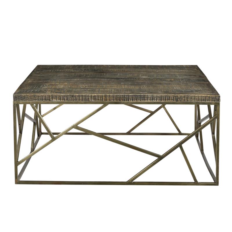 Crestview Collection Wood Crazy Cut Coffee Table in Chocolate | Cymax ...