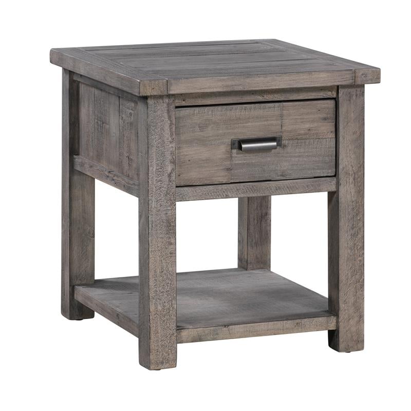 Crestview Collection Wood Distressed Rectangle End Table with 1 Drawer