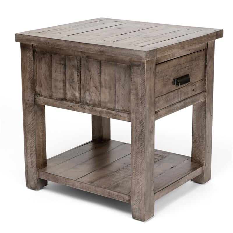 Crestview Collection Wood Distressed Rectangle End Table with 1 Drawer ...