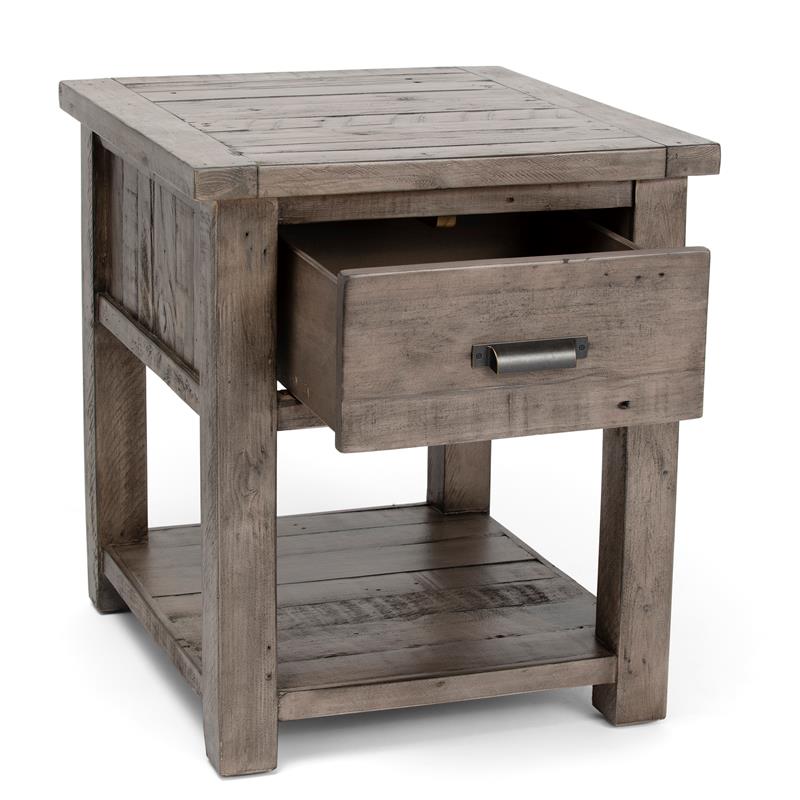 Crestview Collection Wood Distressed Rectangle End Table with 1 Drawer