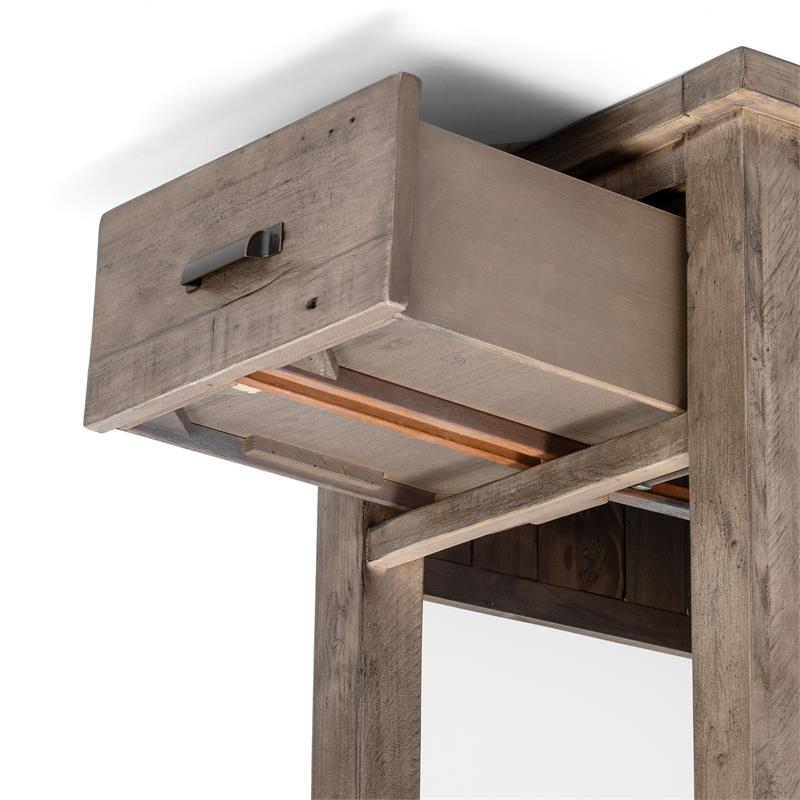 Crestview Collection Wood Distressed Rectangle End Table with 1 Drawer
