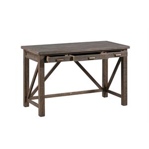 crestview collection pembroke plantation 3-drawer wood accent desk in brown