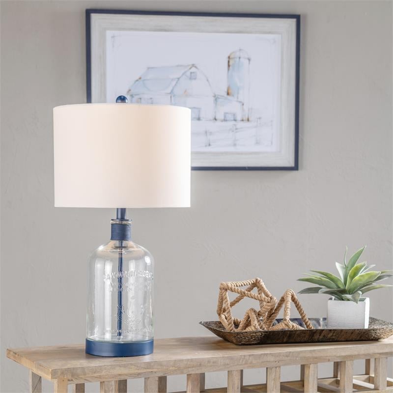 woodburn metal and glass 26.5 table lamp