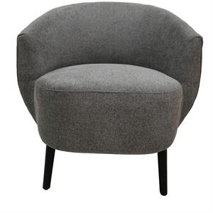 crestview collection wood & polyester upholstery logan accent chair in gray