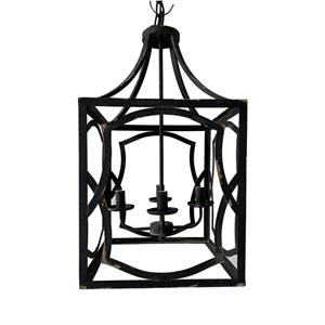 evolution by crestview collection jolene metal square pendant in black