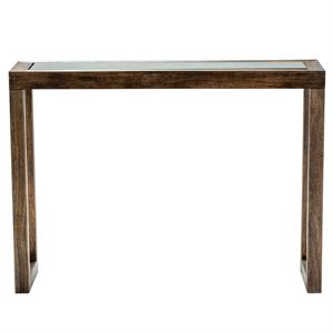 evolution by crestview collection valmont wood console table in brown