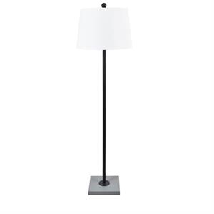 evolution by crestview collection reese metal floor lamp in black & gray