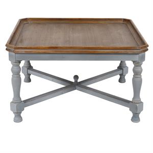 evolution by crestview collection alyson wood coffee table in brown and gray