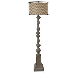 crestview collection rivoire resin floor lamp in brown
