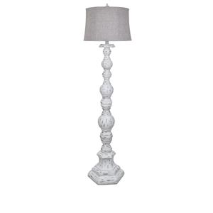 crestview collection penelope resin 65 inch floor lamp in white
