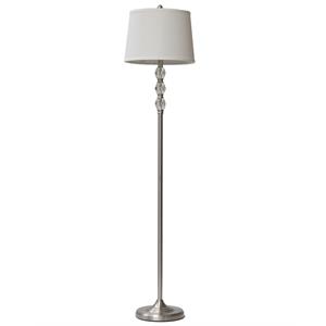 crestview collection andrea metal and crystal floor lamp in silver