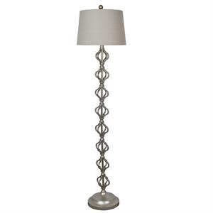 crestview collection anaheim metal floor lamp in gray