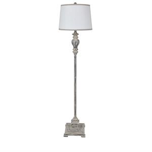 crestview collection logan resin floor lamp in white