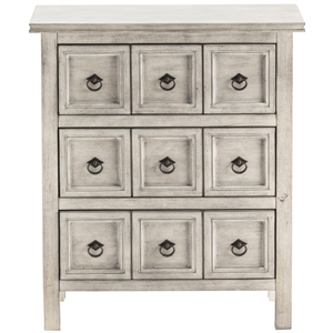 hudson 3 drawer chest light gray wood 27 x 15 x 31