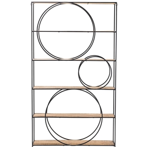 crestview collection harmony wood etagere in brown