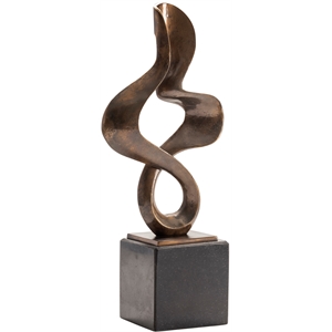 the free form sculpture brown metal 9.5 x 6 x 15.5