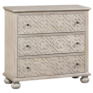 hawthorne estate 3 drawer fretwork pattern chest white wood