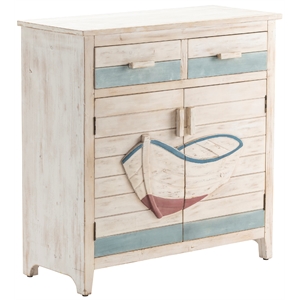 crestview collection galilee row boat wood cabinet in white