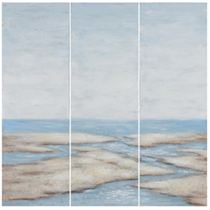 sandbars - painting cotton multi-color 15.7 x 47.2 x 1.5