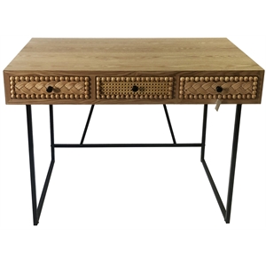 evolution by crestview collection balin boho wood desk in brown