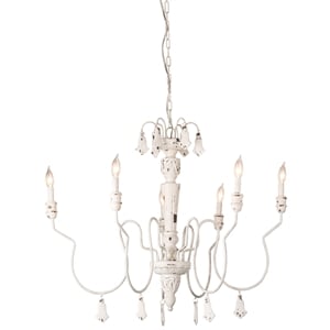 the celeste white metal chandelier 33 x 33 x 25
