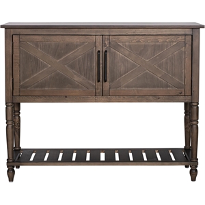 crestview collection sara wood console table in brown
