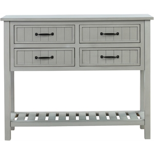 the crestview collection four drawer wood console table in white