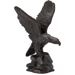 majestic eagle in flight sculpture aluminum brown
