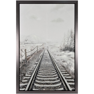 crestview collection daily path framed cotton canvas in black