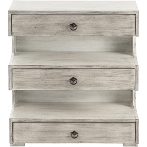 annapolis 3 drawer chest made gray acacia wood