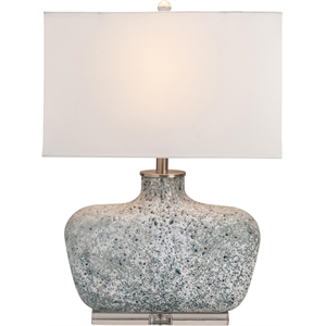 crestview collection bauer blown glass table lamp glass white
