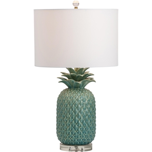 crestview collection savoy pineapple table lamp ceramic blue