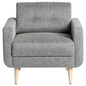 evolution by crestview collection klaus rombo silcilia fabric armchair in gray