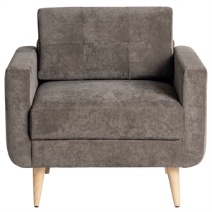 evolution by crestview klaus hudson gris fabric armchair in gray