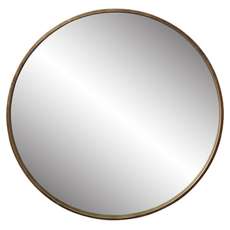 Crestview Collection Otto Round Metal Wall Mirror in Gold Cymax Business