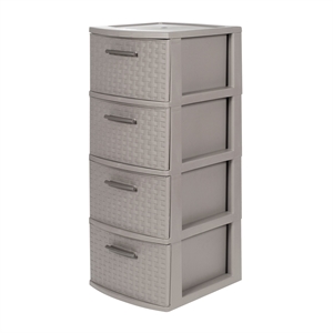 mq infinity 4-drawer storage cabinet in taupe
