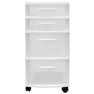 mq eclypse 4-drawer rolling storage cart in white